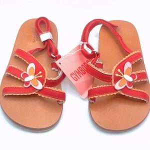 NWT Gymboree SIZE 8 toddler girl TROPICAL PARADISE butterfly sandals shoes